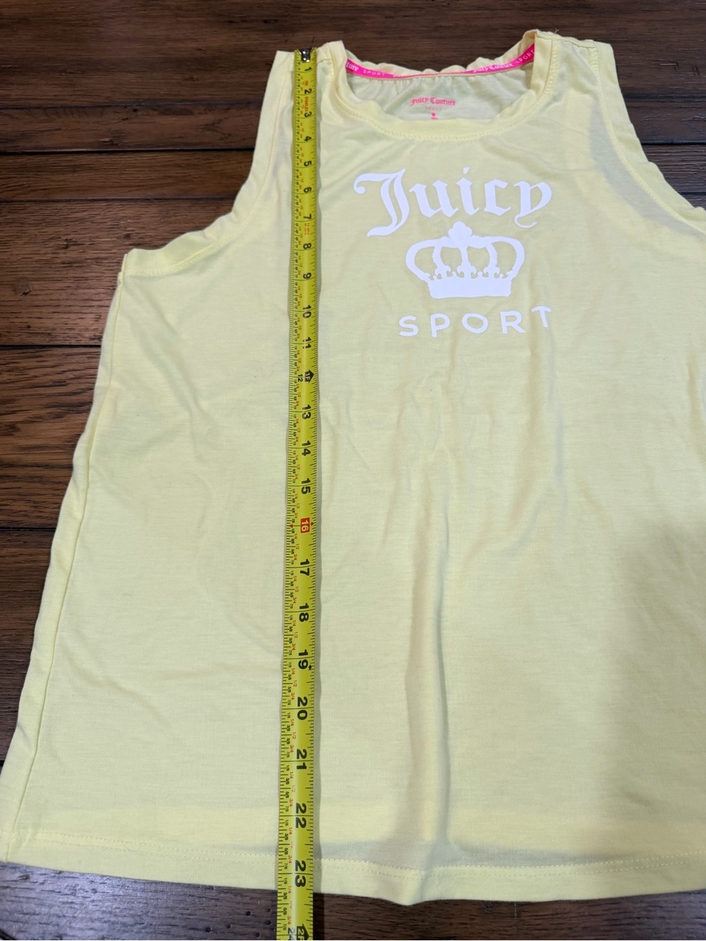 Juicy Couture Yellow Tank with Pink Logo Trim - Picture 3 of 6